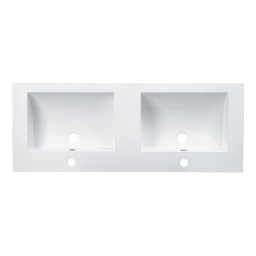 SAPHO KLÁRA 53307 dvojumývadlo 140x50cm, liaty mramor, biele SAPHO KLÁRA 53307 dvojumývadlo 140x50cm, liaty mramor, biele