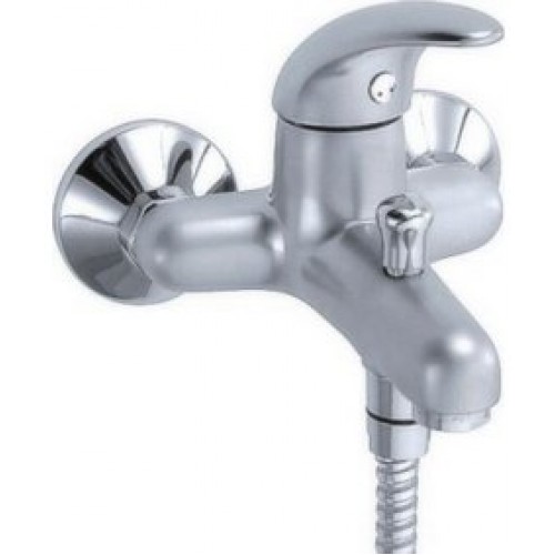 NOVASERVIS METALIA vaňová nástenná batéria 150 mm satin - chróm - plná 55020,9