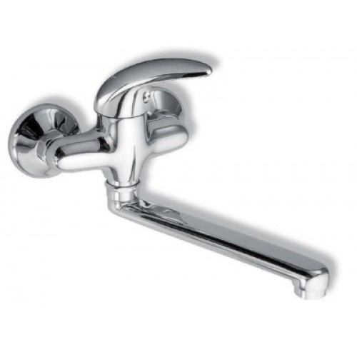 NOVASERVIS METALIA drezová alebo umývadlová nástenná batéria satin / chróm 55077,9 NOVASERVIS METALIA drezová alebo umývadlová nástenná batéria satin / chróm 55077,9
