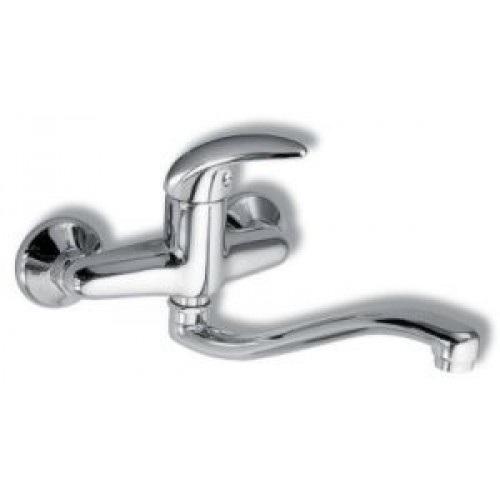 NOVASERVIS METALIA nástenná drezová / umývadlová 150 mm chróm / modrá 55270,0 NOVASERVIS METALIA nástenná drezová / umývadlová 150 mm chróm / modrá 55270,0