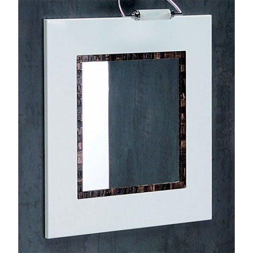 SAPHO KALI 56061 zrkadlo 60x60cm, wenge / biela SAPHO KALI 56061 zrkadlo 60x60cm, wenge / biela