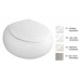 Pure Stone WC misa s hlbokým splachovaním 530x590 mm star white CeramicPlus