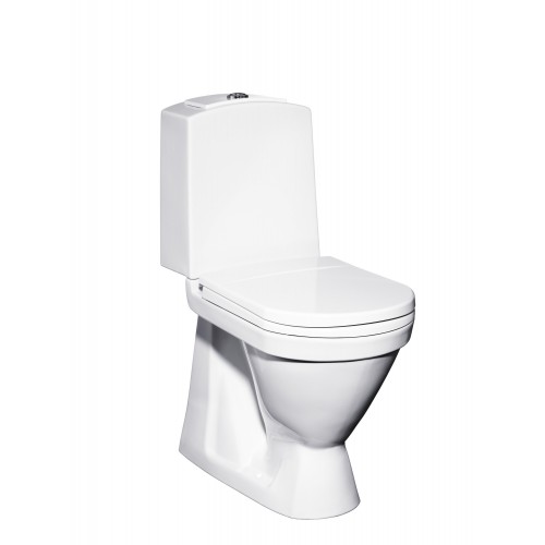 Gustavsberg LOGIC 01 FS kombi klozet + Soft Close sedátko, do krajiny, biela E + 569697R1