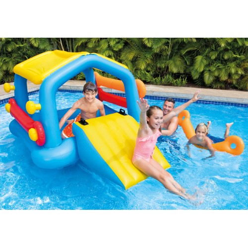INTEX Plávajúcí domček so šmýkačkou 58294EU