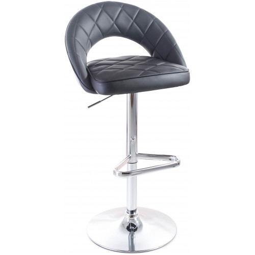 G21 Barová stolička Victea koženková, prešívaná čierna 60023097