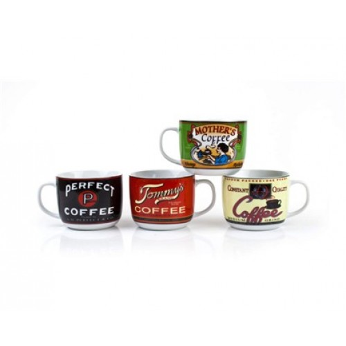 BANQUET Polievkový hrnček Retro Coffee assorted 60JG1724