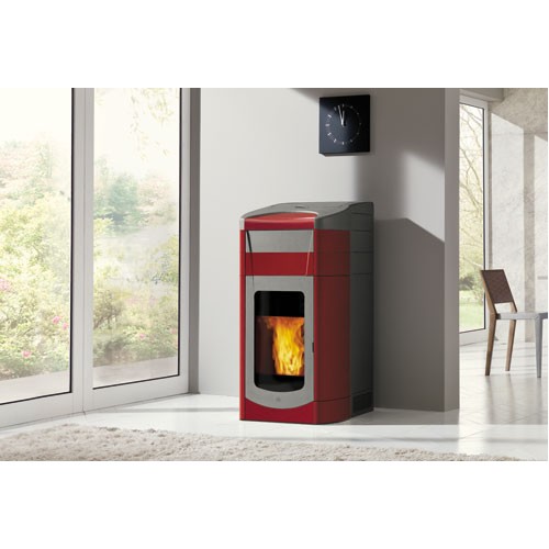 EDILKAMIN QUEBEC krbové kachle na pelety, červené 637750 EDILKAMIN QUEBEC krbové kachle na pelety, červené 637750