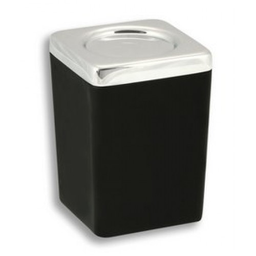 NOVASERVIS NOVATORRE 4 dóza na kúpeľňovú soľ chróm / sklo-čierna 6404,5