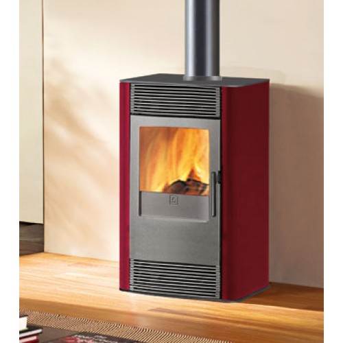 EDILKAMIN DISCO teplovzdušná krbové kachle na drevo bordó 641790