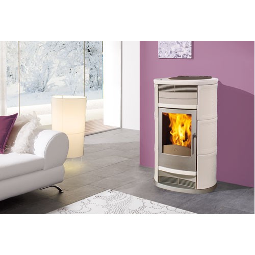 EDILKAMIN PRESTIGE krbové kachle na pelety, biele 648160