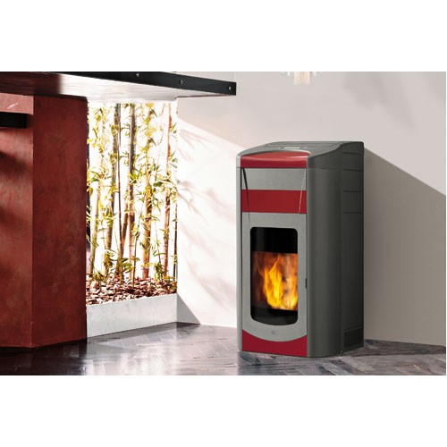 EDILKAMIN BOSTON krbové kachle na pelety biele 652490 EDILKAMIN BOSTON krbové kachle na pelety biele 652490