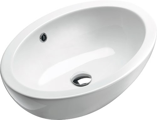 SAPHO PANORAMA 664911 keramické umývadlo, oválne 60x18x42cm, na dosku