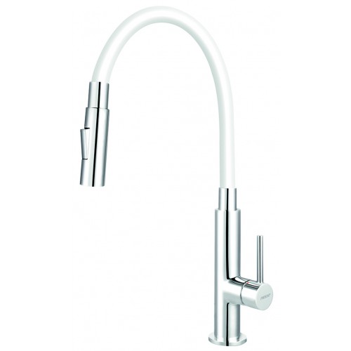 NOVASERVIS Drezová stojanková batéria s bielym ramenom a spŕškou 70730,0B