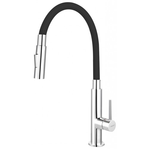 NOVASERVIS Drezová stojanková batéria s čiernym ramenom a spŕškou 70730,0C