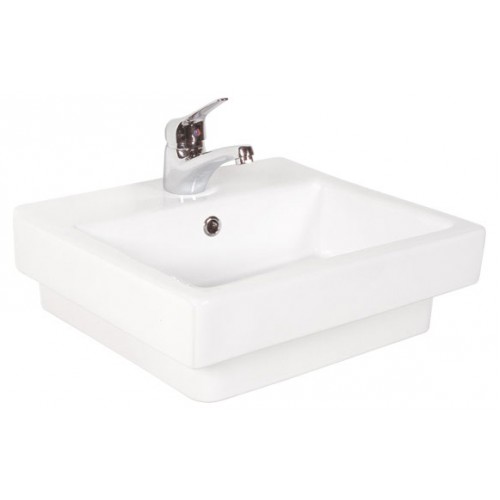 Hommage Zápustné umývadlo 630x525 mm, pre 1otvorovou armatúru, star white CeramicPlus