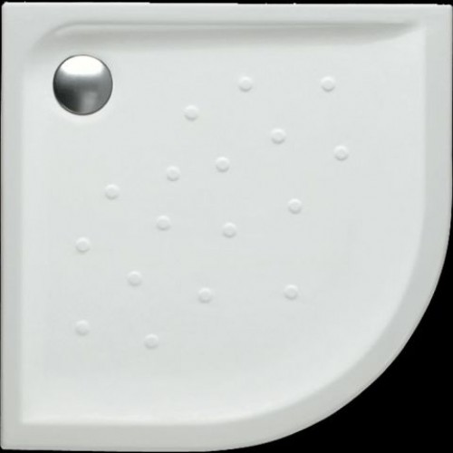 Roca Malta keramická sprchová vanička štvrťkruhová 100 x 100 x 4,5 cm, biela 7373511000