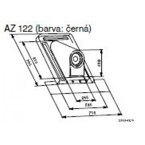 JUNKERS AZ 122 Strešné výklenok použiteľný pre sklon 30-45 ° (čierny)