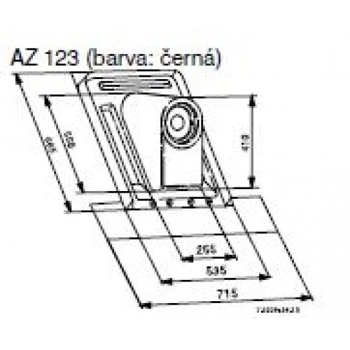 JUNKERS AZ 123 Strešné výklenok použiteľný pre sklon 40-60 ° (čierny)
