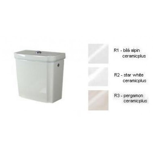 Villeroy & Boch Hommage Splachovacie nádržka, pochrómované, star white CeramicPlus Villeroy & Boch Hommage Splachovacie nádržka, pochrómované, star white CeramicPlus