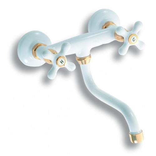 NOVASERVIS LA TORRE CLASSIC drezová/umývadlová nástenná batéria 150 mm, biela-zlato 8070,3