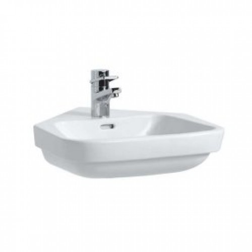 LAUFEN Moderna Plus Rohové umývadlo 50x53, s otvorom, biele, 8.1654.1.000.104.1 LAUFEN Moderna Plus Rohové umývadlo 50x53, s otvorom, biele, 8.1654.1.000.104.1