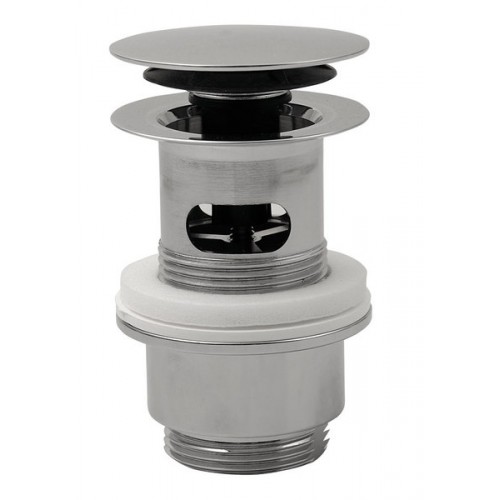 SILFRA uzatvárateľná guľatá výpusť pre umývadlá s prepadom kliklak, chróm 8530.360.5