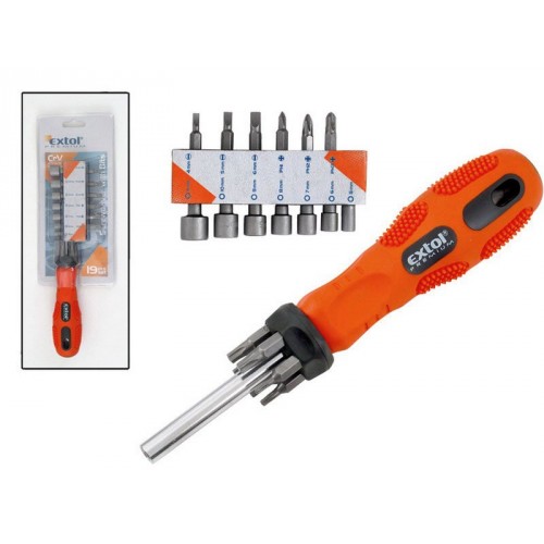 EXTOL PREMIUM skrutkovač s hrotmi, sada 19ks 8819101 EXTOL PREMIUM skrutkovač s hrotmi, sada 19ks 8819101