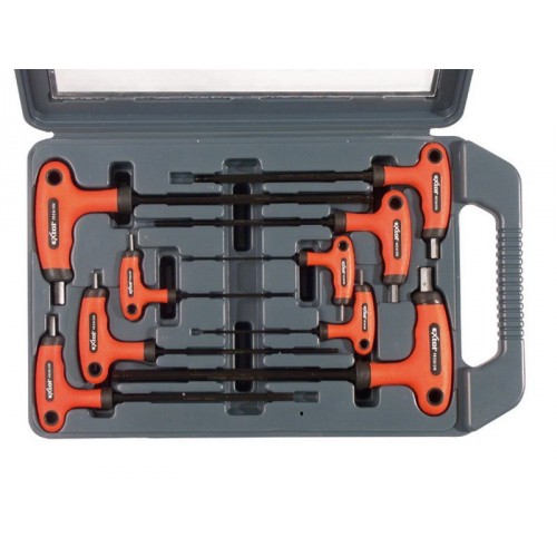 EXTOL PREMIUM T-kľúče imbusové, sada 9ks, 2-2,5-3-4-5-6-7-8-10 mm, T-držadlo 8819301 EXTOL PREMIUM T-kľúče imbusové, sada 9ks, 2-2,5-3-4-5-6-7-8-10 mm, T-držadlo 8819301