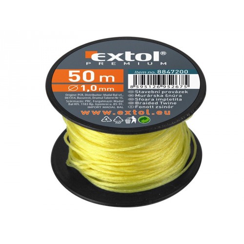 EXTOL PREMIUM murárska šnúra, 1,7 mm, žltá, 8847212