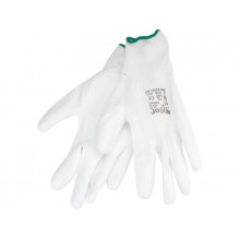 EXTOL PREMIUM rukavice z polyesteru polomáčané, veľkosť 8 ", biele 8856630