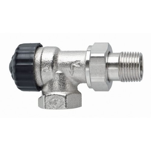 HEIMEIER rád. ventil s obráteným smerom toku 1/2 ", bez nastavenia, rohový 9101-02.000
