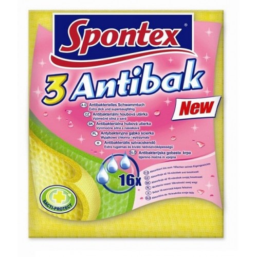 SPONTEX 3 Antibak hubová utierka SPONTEX 3 Antibak hubová utierka