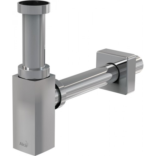 ALCAPLAST Sifón umývadlový priemer 32mm DESIGN celokovový, hranatý A401 BLISTER