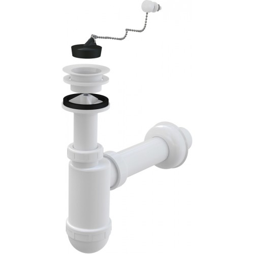ALCAPLAST Sifón umývadlový priemer 40mm s plastovou mriežkou priemer 63mm, retiazka A42R ALCAPLAST Sifón umývadlový priemer 40mm s plastovou mriežkou priemer 63mm, retiazka A42R
