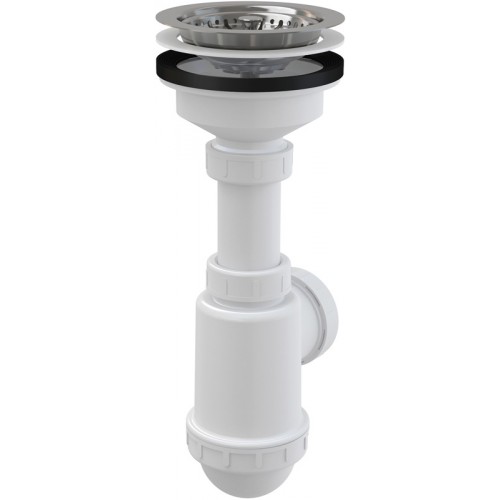 ALCAPLAST Sifón drezový s nerezovou mriežkou priemer 115mm A446