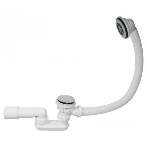 ALCAPLAST Sifón vaňový click / clack plast - chróm A505CRM ALCAPLAST Sifón vaňový click / clack plast - chróm A505CRM