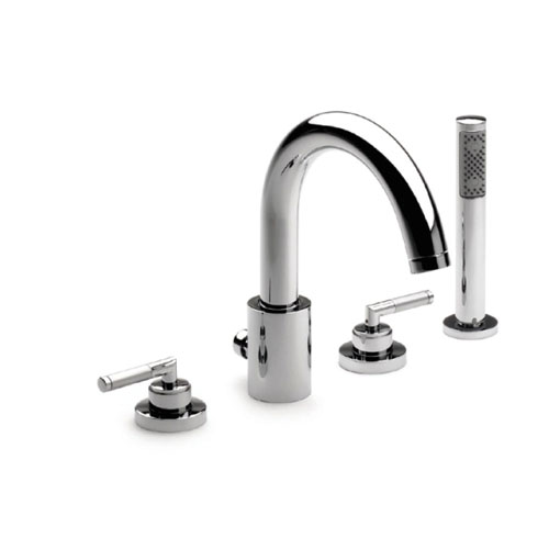 Roca Loft Elite 4otvorová vaňová-sprchová batéria so sprchovacím setom 75A0951C00