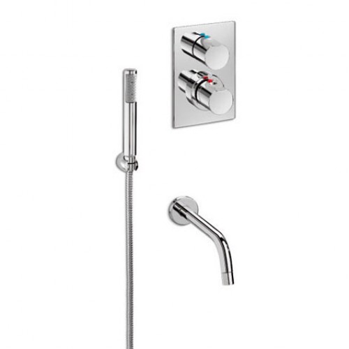 Roca Element termostatická vaňová - sprchová nástenná batéria s príslušenstvom A5A2762C00