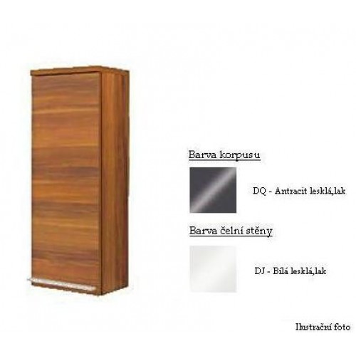 Shape Nástenná skrinka na mieru 400/499x750x190 mm,korpus antracit, čelná stena biela Shape Nástenná skrinka na mieru 400/499x750x190 mm,korpus antracit, čelná stena biela
