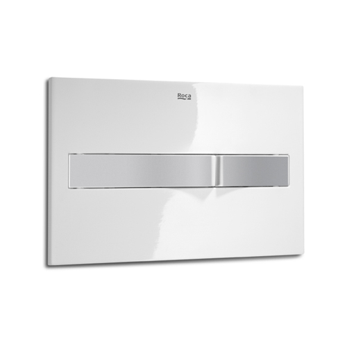 Roca tlačidlo PL2 DUAL biela / chróm matný A890096005 Roca tlačidlo PL2 DUAL biela / chróm matný A890096005