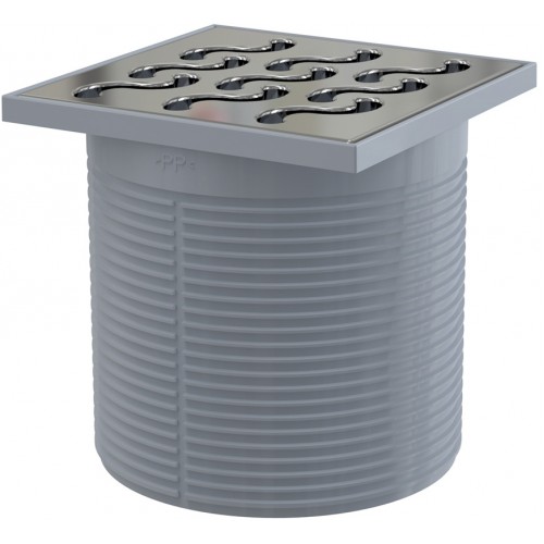 ALCAPLAST Hrdlo vpusty, mriežka 105 × 105 mosadz-chróm APV0600 ALCAPLAST Hrdlo vpusty, mriežka 105 × 105 mosadz-chróm APV0600