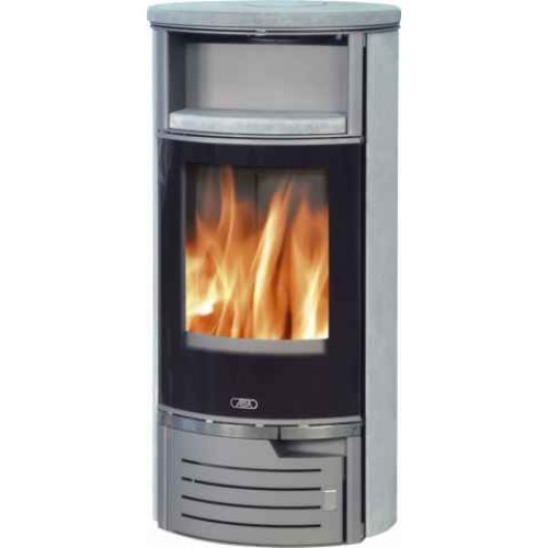 ABX Atlantik 5 krbové kachle na drevo, šedý plech + mastenec, vrátane hornej dosky