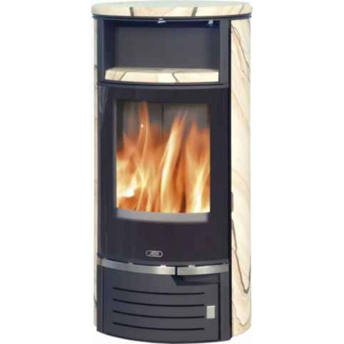 ABX Atlantik 5 krbové kachle na drevo, čierny plech + pieskovec, vrátane hornej dosky