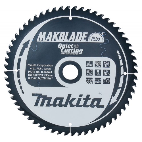 Makita B-32524 pílový kotúč 260x30mm 60T