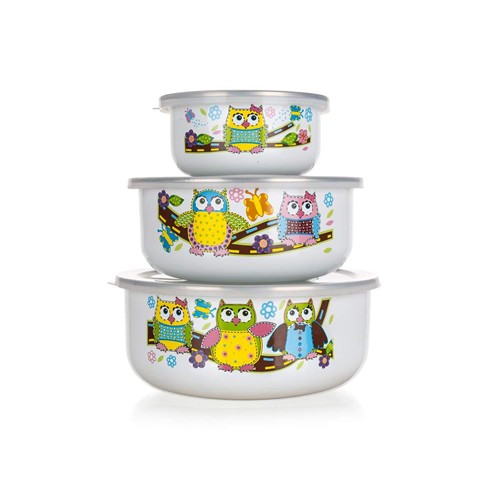 BANQUET OWLS Sada smaltovaných misiek 6 ks 1320076OWL