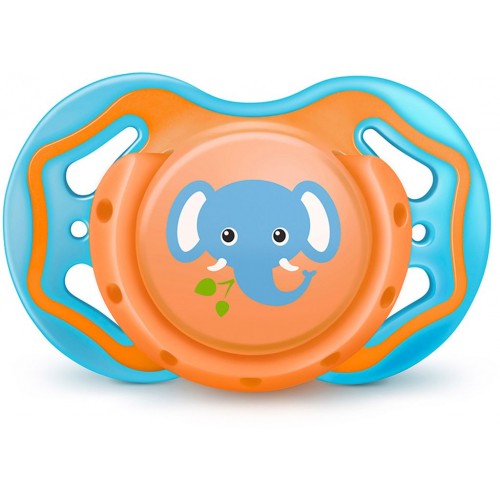 BAYBY BPC 6315 Cumlík ortodontický s krytom 6m +, oranžovomodrý 42002167