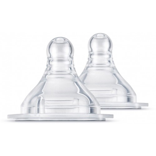 BAYBY BBA 6407 Silikónový cumlík 2ks 3m + - stredný prietok 42002173