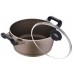 BERGNER Hrniec z liateho hliníka so sklenenou pokrievkou 2,4L SPARK, champagne BG-6747zlat