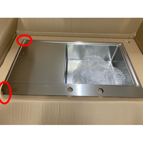 BAZÁR ALVEUS PURE 50 L kuchynský drez nerez, 860 x 525 mm, ľavý 1103652 OHLÉ ROHY !!
