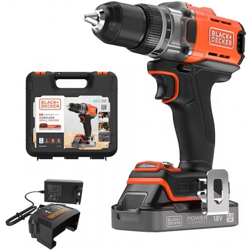 Black & Decker BCD382D1XK Vŕtací skrutkovač (45Nm/18V/1x2,0Ah), kufor